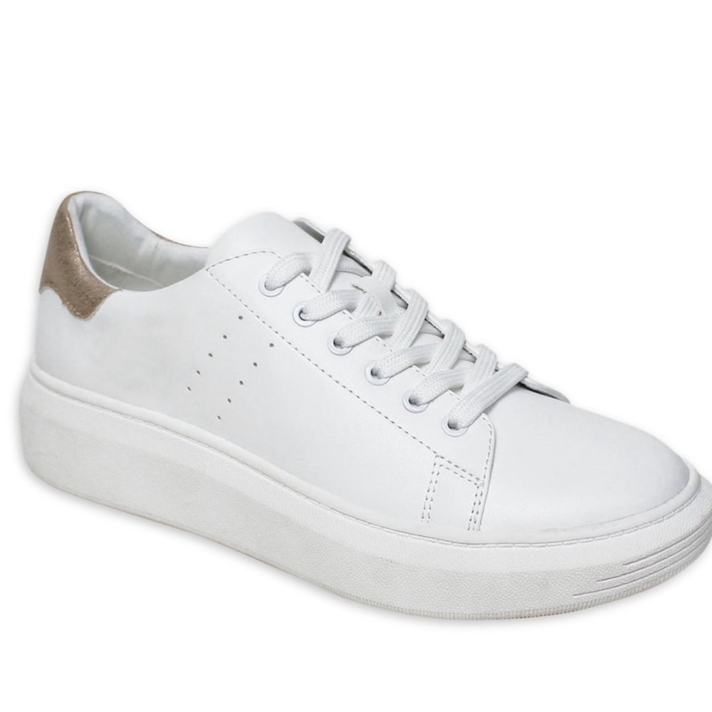 Time and Tru Platform White Sneakers
